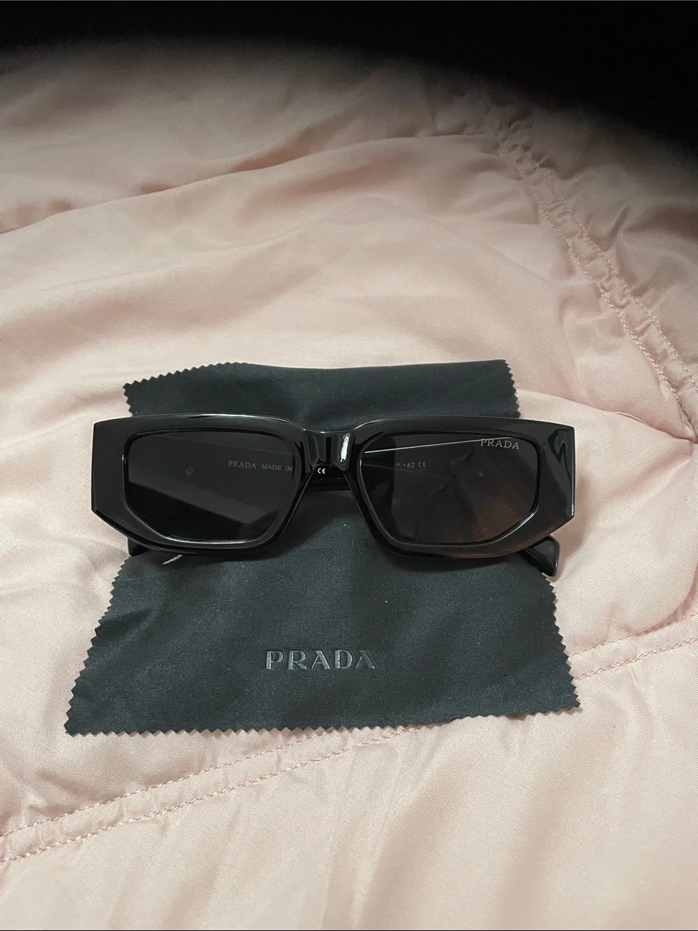 Prada Black Rectangular Sunglasses